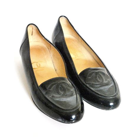 black and white vintage logo chanel loafer|Chanel Loafers On Sale .